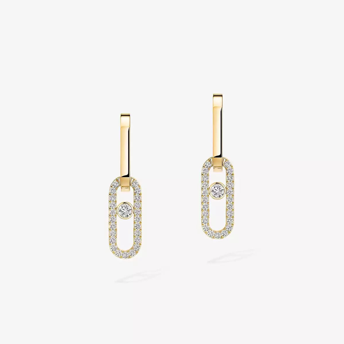 [AuraEcho]Move Link Diamond Earrings