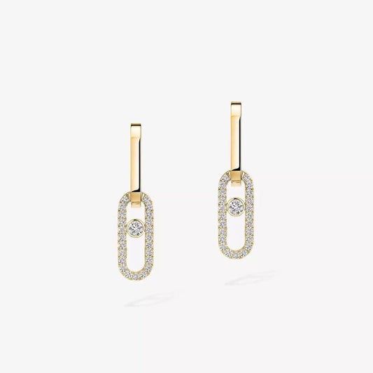 [AuraEcho]Move Link Diamond Earrings
