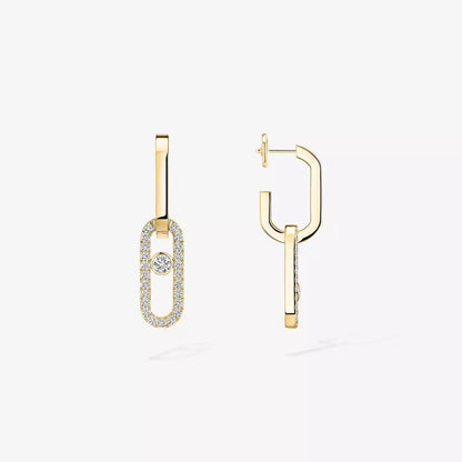 [AuraEcho]Move Link Diamond Earrings