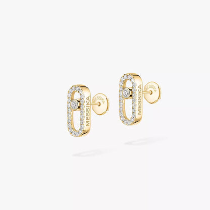[AuraEcho]Move Uno Diamond Earrings