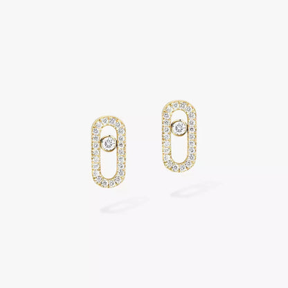 [AuraEcho]Move Uno Diamond Earrings