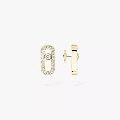 [AuraEcho]Move Uno Diamond Earrings