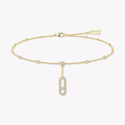 [AuraEcho] Move Uno pavé ankle bracelet