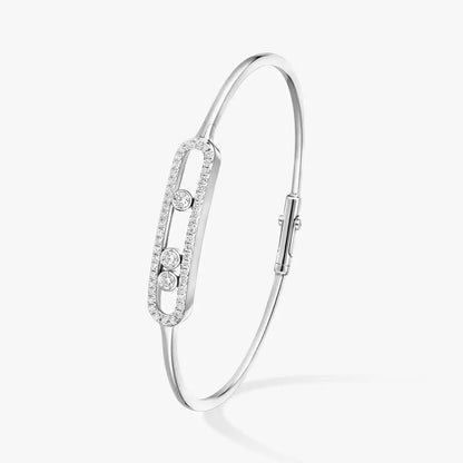 [AuraEcho]Move Pavé Diamond Bangle Bracelet M