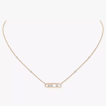 [AuraEcho] Baby Move Gold Diamond Necklace