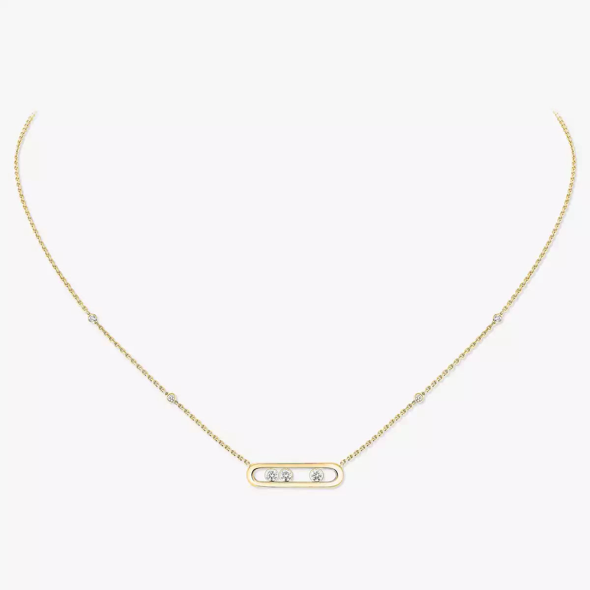 [AuraEcho] Baby Move Gold Diamond Necklace