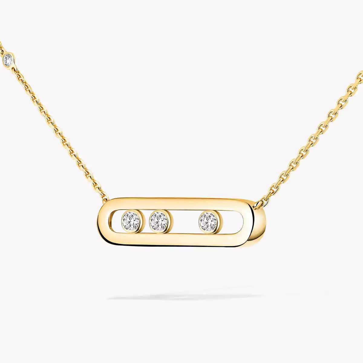 [AuraEcho] Baby Move Gold Diamond Necklace