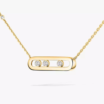 [AuraEcho] Baby Move Gold Diamond Necklace
