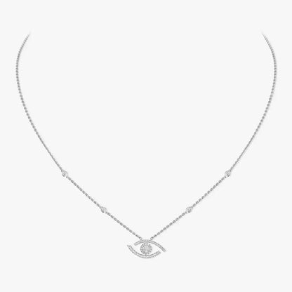 [AuraEcho]Pave_ Diamond Necklace Lucky Eye