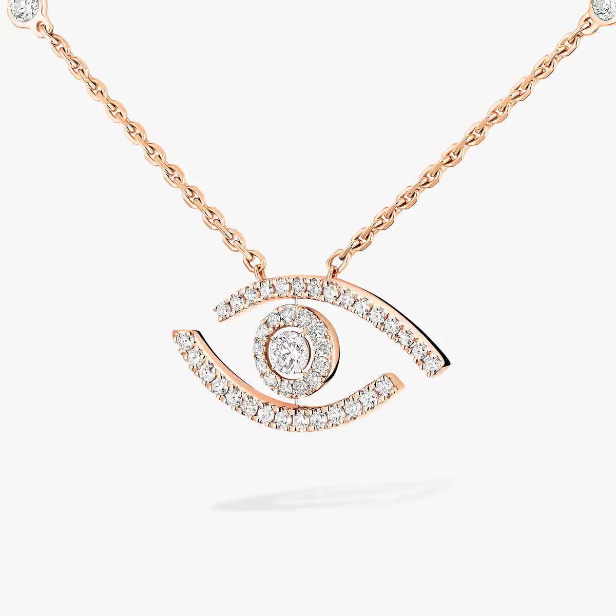 [AuraEcho]Pave_ Diamond Necklace Lucky Eye
