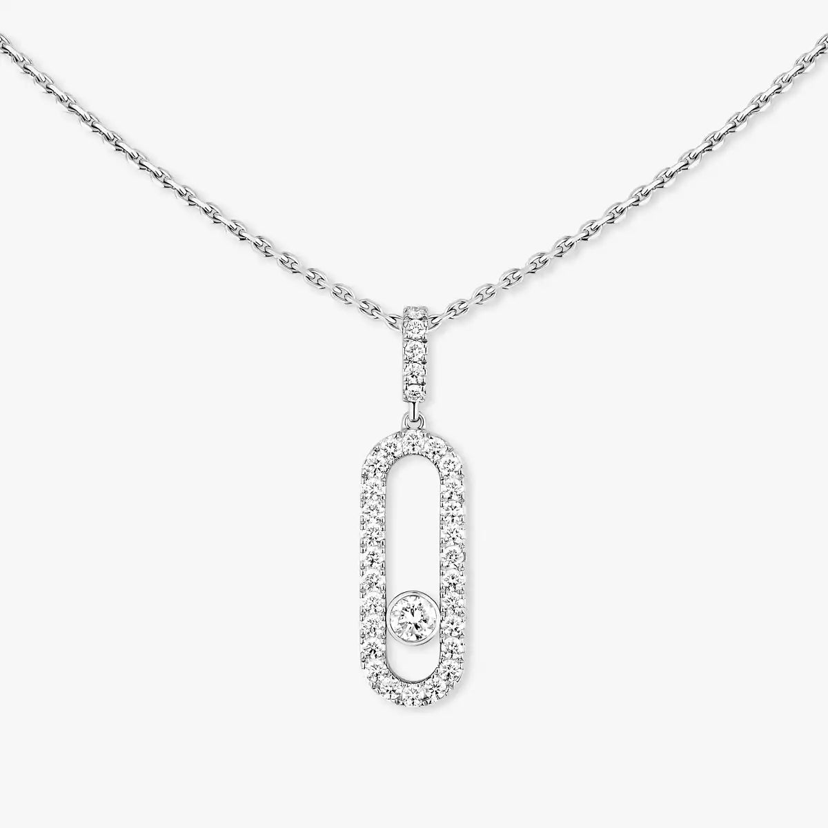 [AuraEcho]Move Uno Diamond Necklace in Rose Gold