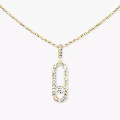 [AuraEcho]Move Uno Diamond Necklace in Rose Gold