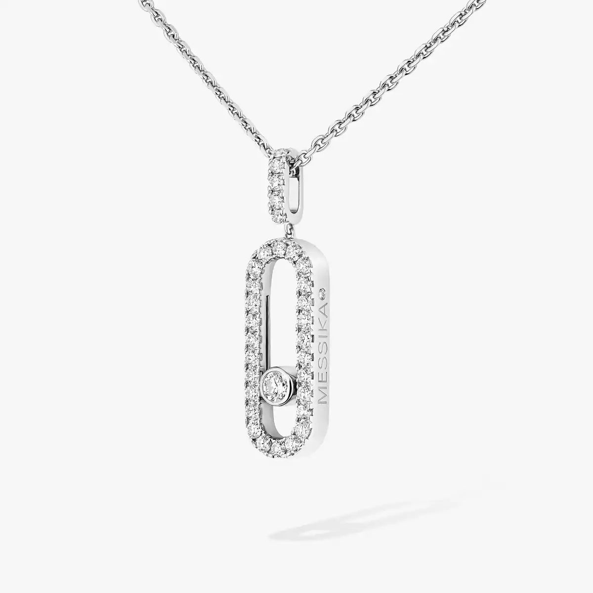 [AuraEcho]Move Uno Diamond Necklace in Rose Gold