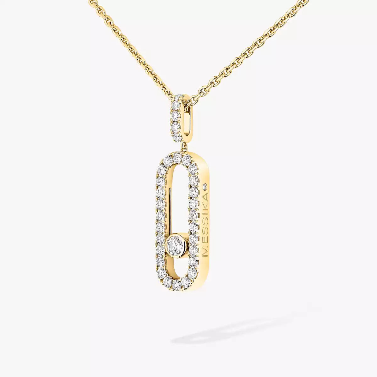 [AuraEcho]Move Uno Diamond Necklace in Rose Gold