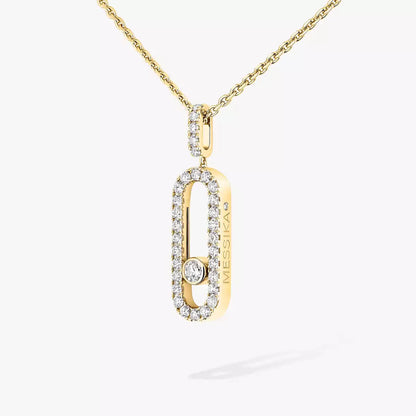 [AuraEcho]Move Uno Diamond Necklace in Rose Gold