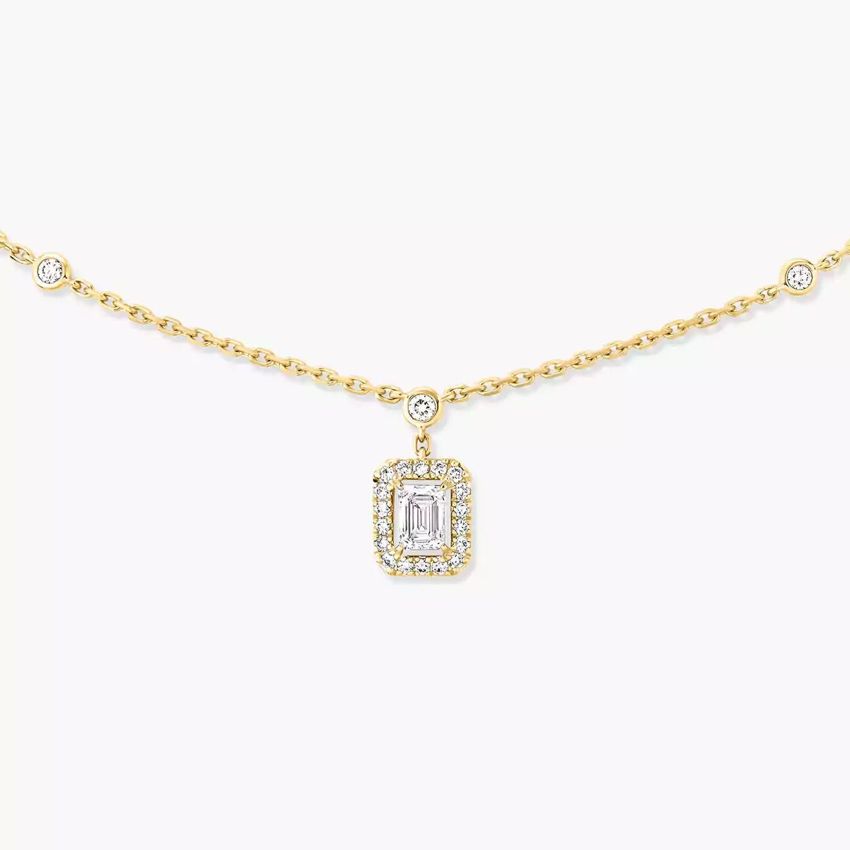[AuraEcho]My Twin Diamond Necklace in Silver