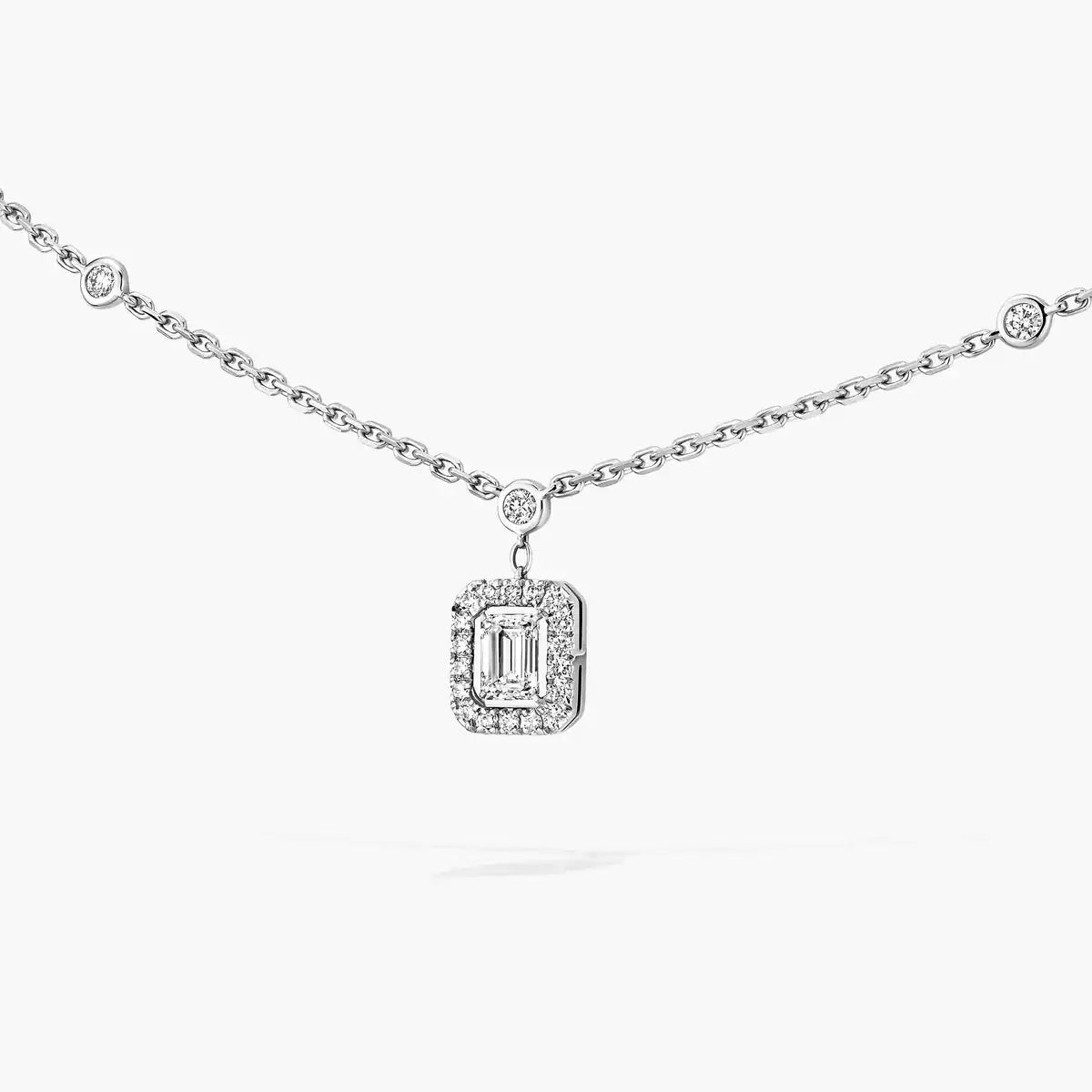 [AuraEcho]My Twin Diamond Necklace in Silver