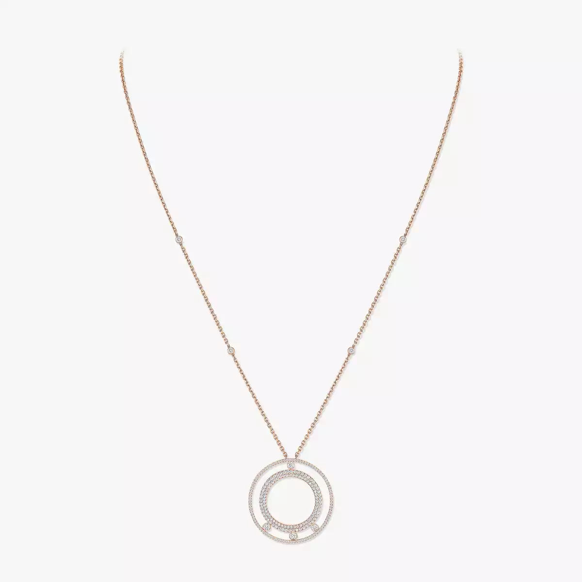 [AuraEcho]Move Romane Long Pave_-Set Diamond Necklace