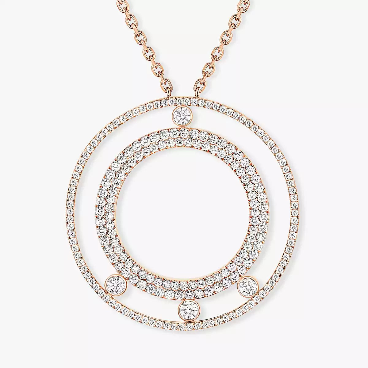 [AuraEcho]Move Romane Long Pave_-Set Diamond Necklace