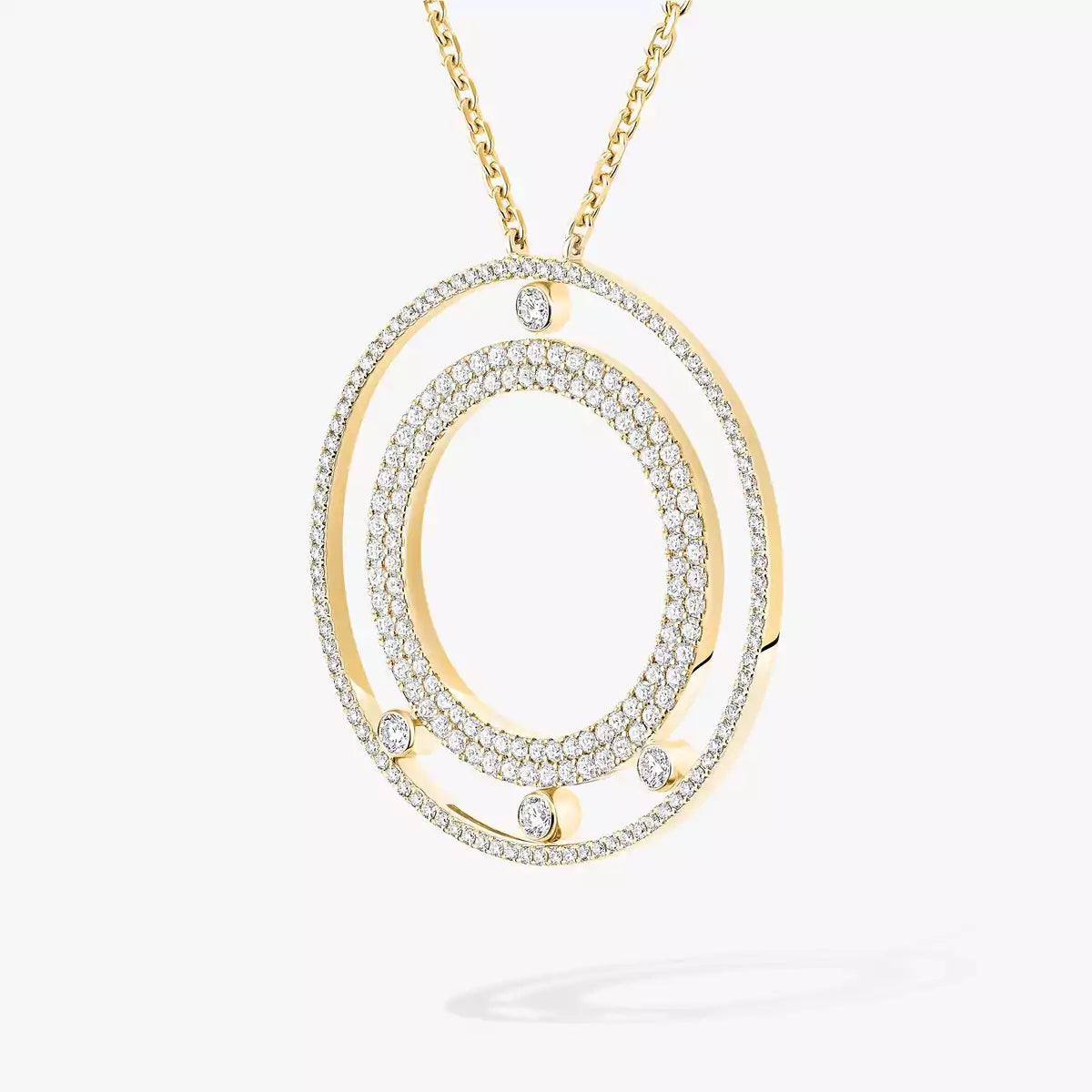 [AuraEcho]Move Romane Long Pave_-Set Diamond Necklace