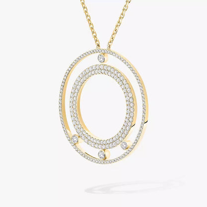 [AuraEcho]Move Romane Long Pave_-Set Diamond Necklace