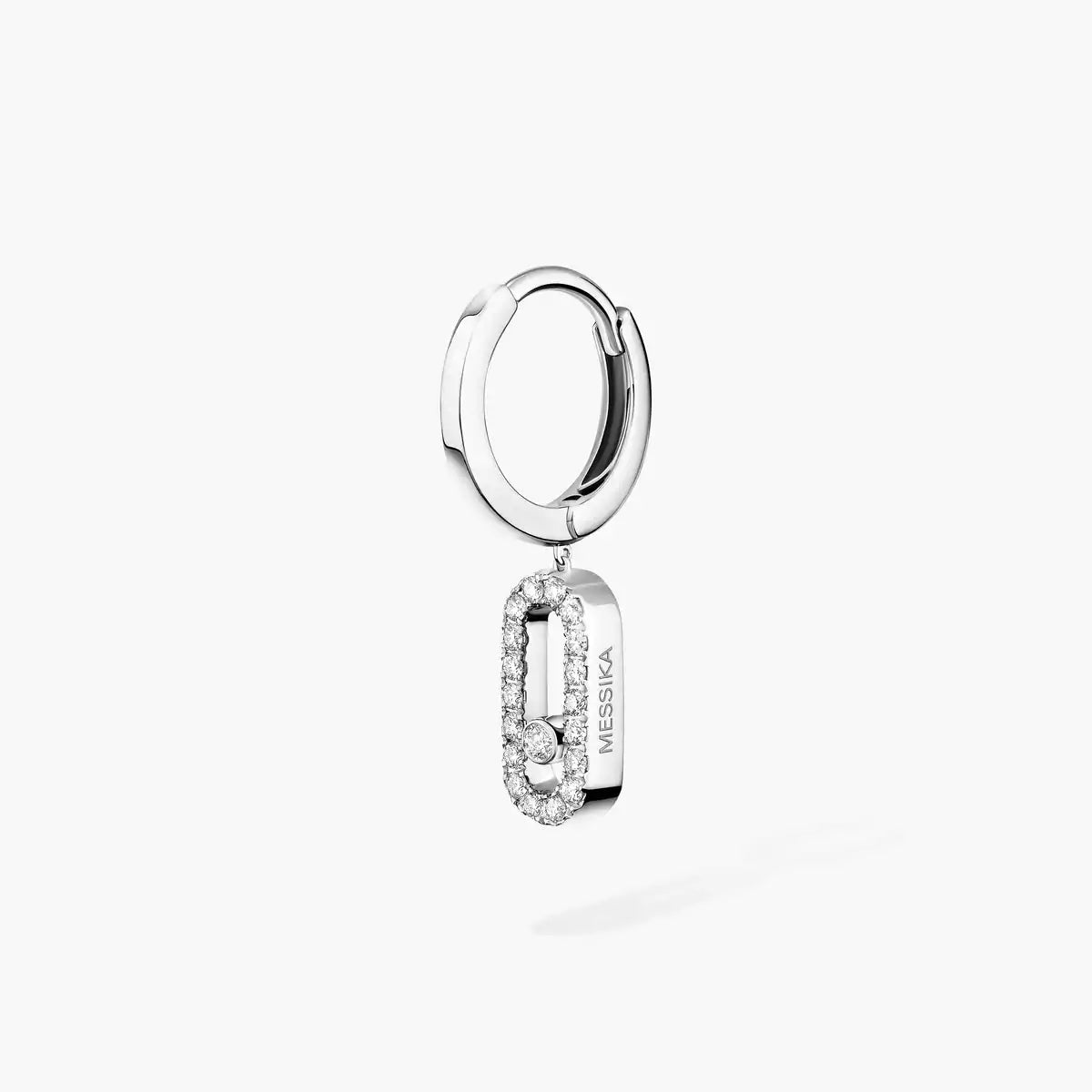 [AuraEcho]Move Uno Single Diamond Hoop Earring