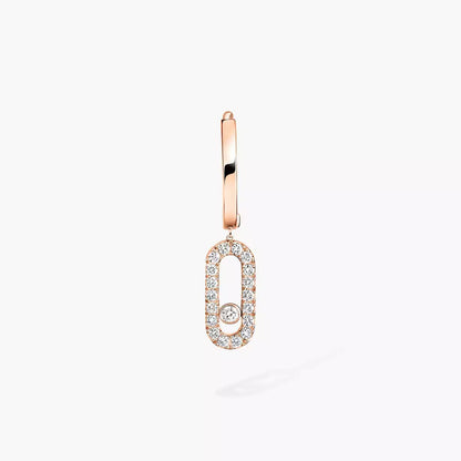[AuraEcho]Move Uno Single Diamond Hoop Earring