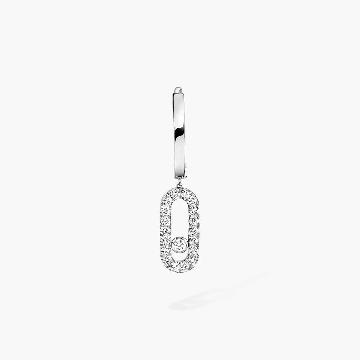 [AuraEcho]Move Uno Single Diamond Hoop Earring