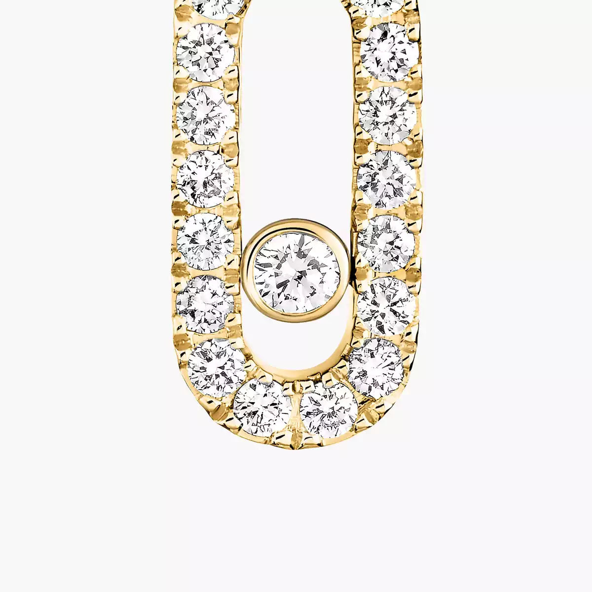 [AuraEcho]Move Uno Single Diamond Hoop Earring