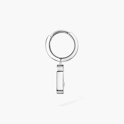 [AuraEcho]Move Uno Single Diamond Hoop Earring
