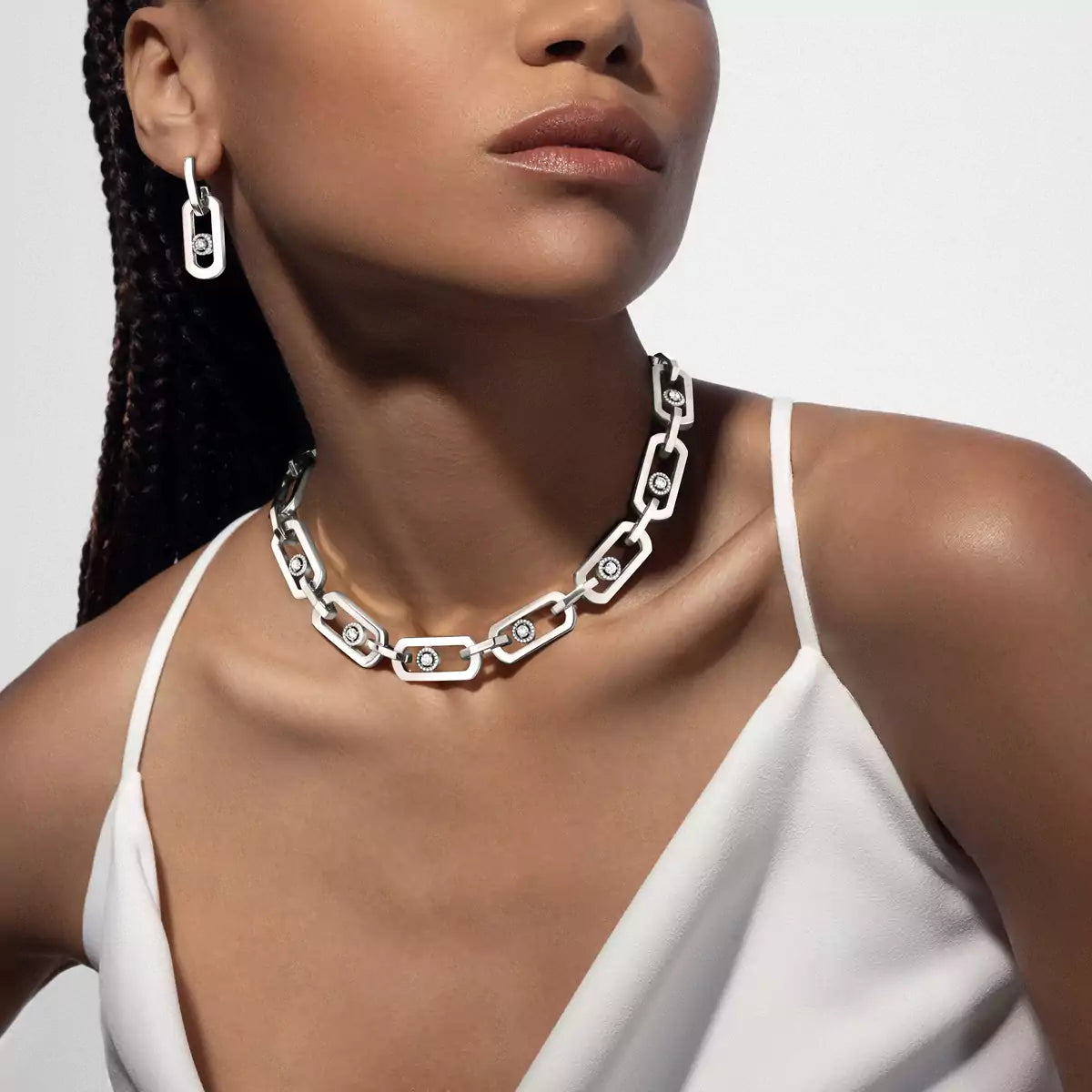 [AuraEcho]So Move XL Diamond Pendant Earrings