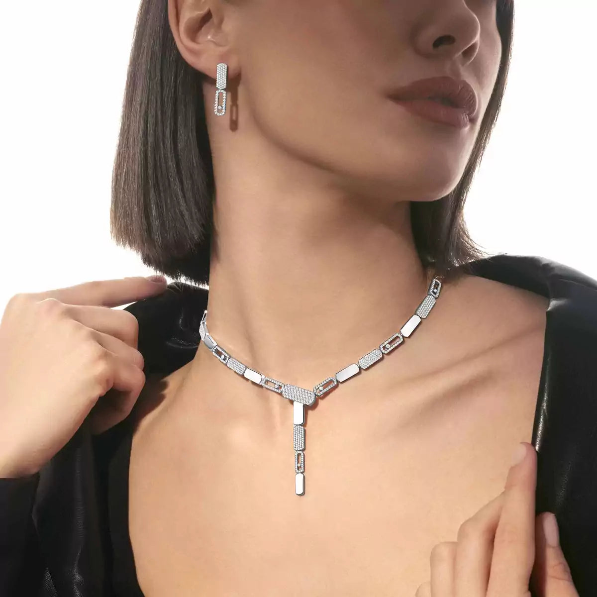 [AuraEcho]Imperial Move SM Diamond Earrings