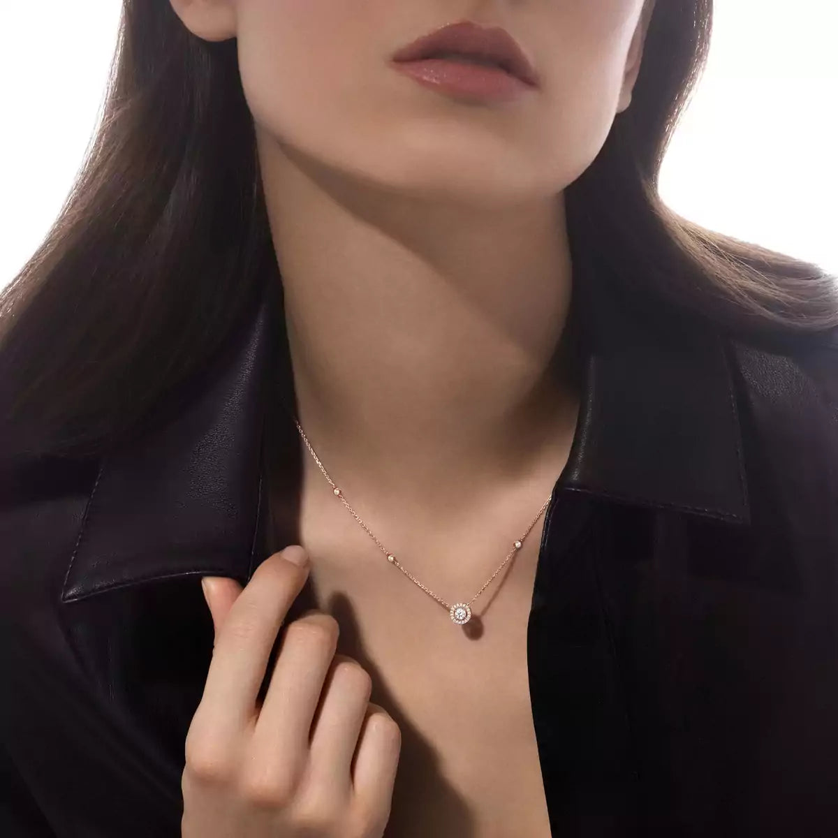 [AuraEcho]Diamond Necklace 0,20ct Brilliant Shape Joy