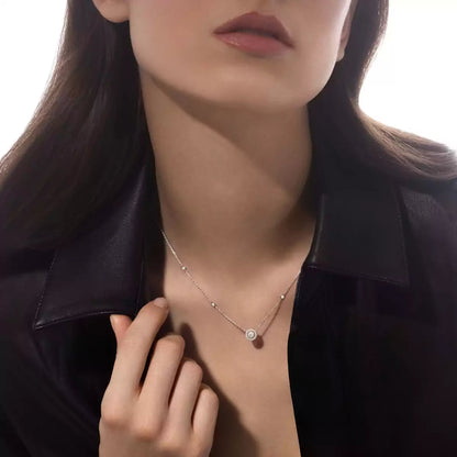 [AuraEcho]Diamond Necklace 0,20ct Brilliant Shape Joy