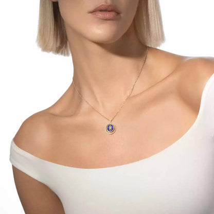 [AuraEcho]Lucky Move Diamond Necklace in Rose Gold and White Mother-of-Pearl