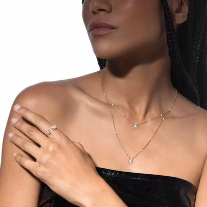 [AuraEcho]Diamond Necklace My Twin 2 Rows