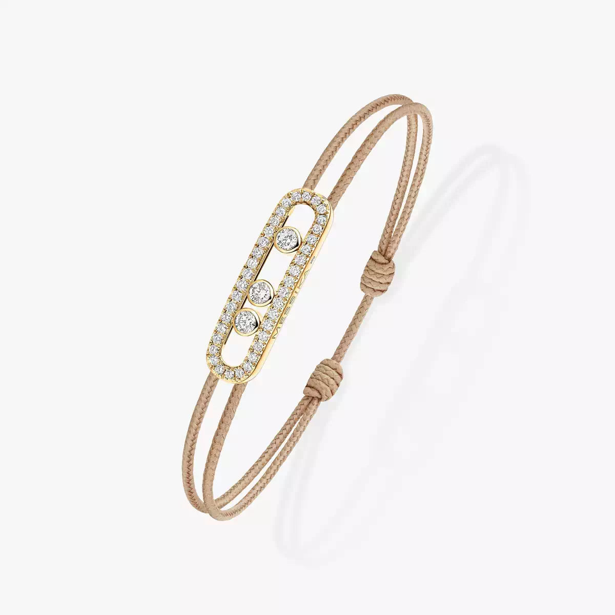 [AuraEcho]Messika Care(s) pink cord pavé bracelet