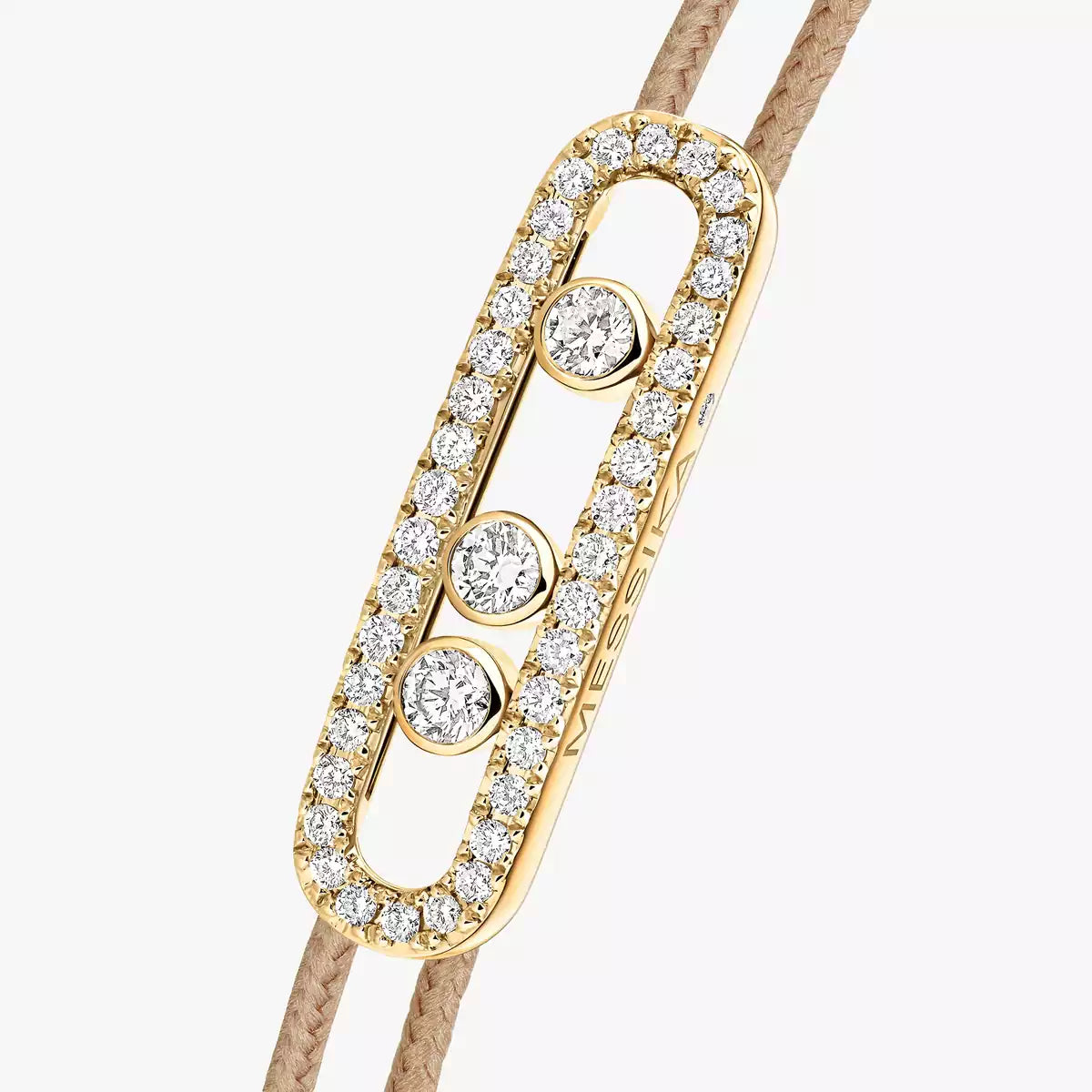 [AuraEcho]Messika Care(s) pink cord pavé bracelet