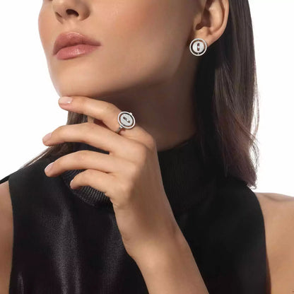 [AuraEcho]Lucky Move Diamond Earrings