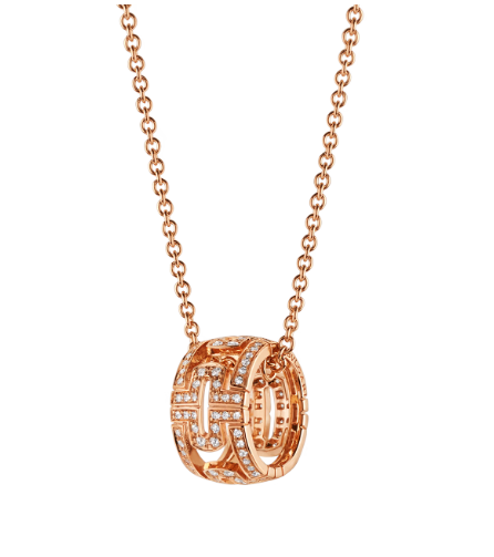 [AuraEcho]PARENTESI NECKLACE PINK GOLD DIAMOND