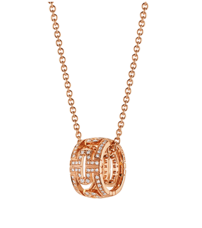 [AuraEcho]PARENTESI NECKLACE PINK GOLD DIAMOND
