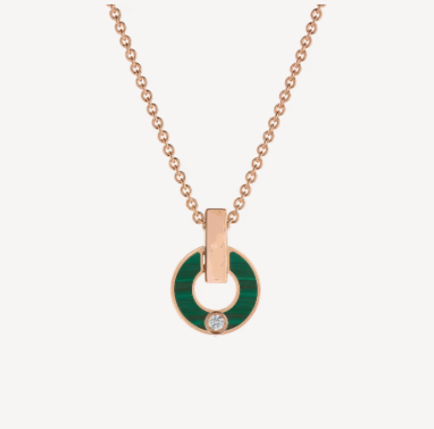 [AuraEcho]GARI NECKLACE PINK GOLD MALACHITE