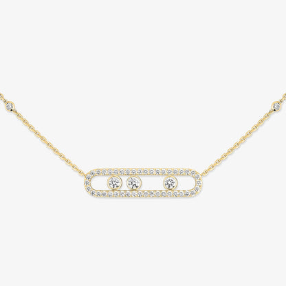 [AuraEcho] Move Pave_ Rose Gold Diamond Necklace