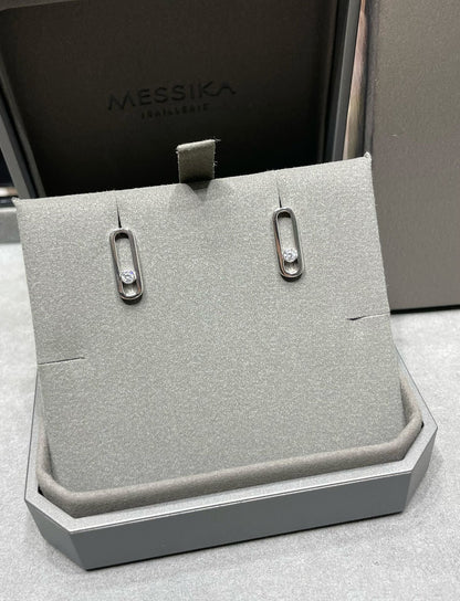 [AuraEcho]MOVE UNO SMALL 1 DIAMOND EARRINGS