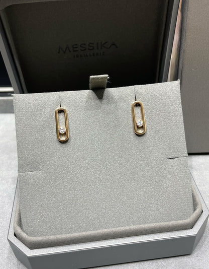 [AuraEcho]MOVE UNO SMALL 1 DIAMOND EARRINGS