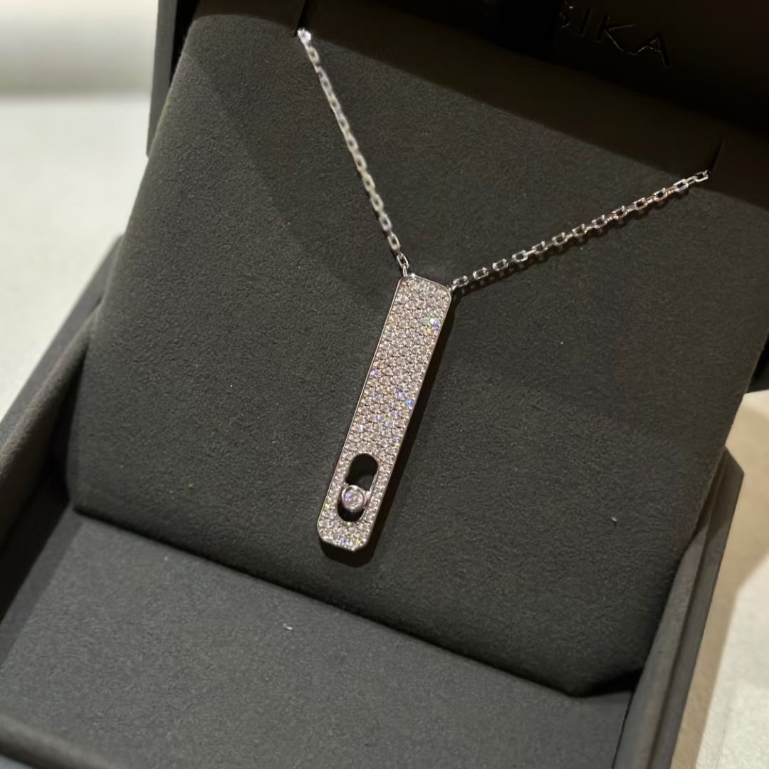 [AuraEcho]MY FIRST DIAMOND PAVED NECKLACE