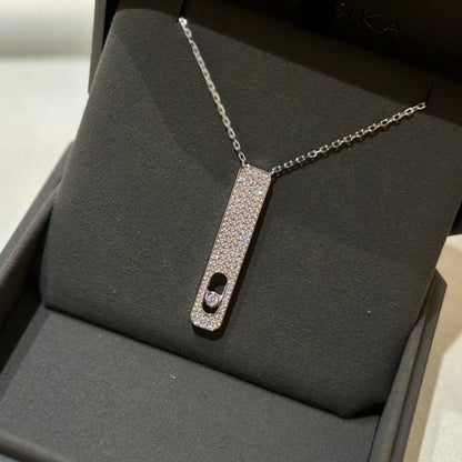 [AuraEcho]MY FIRST DIAMOND PAVED NECKLACE