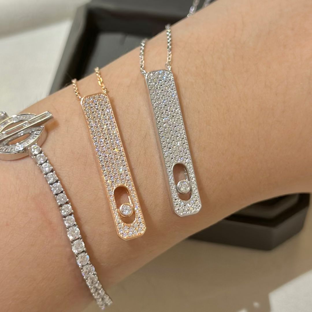 [AuraEcho]MY FIRST DIAMOND PAVED NECKLACE